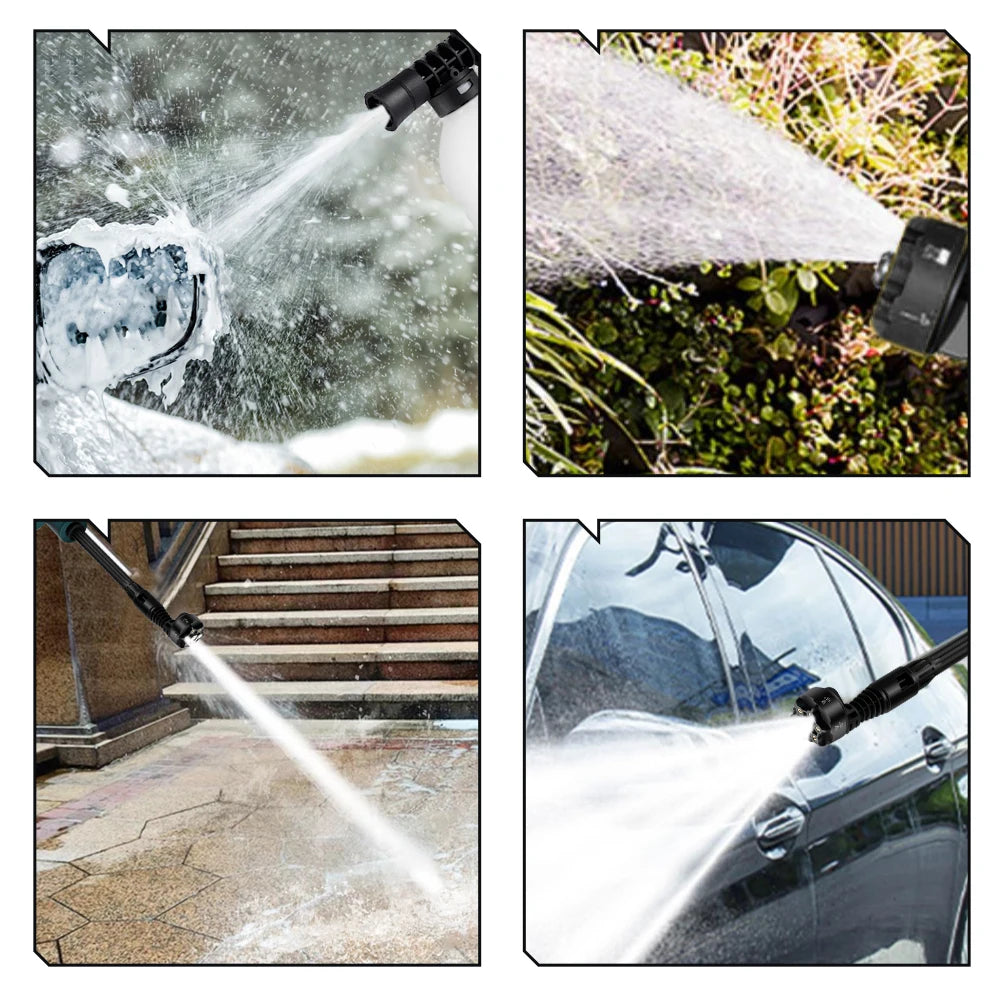 6-in-1 Cordless Pressure Washer Gun – 200 Bar High Pressure, Compatible with Makita Battery